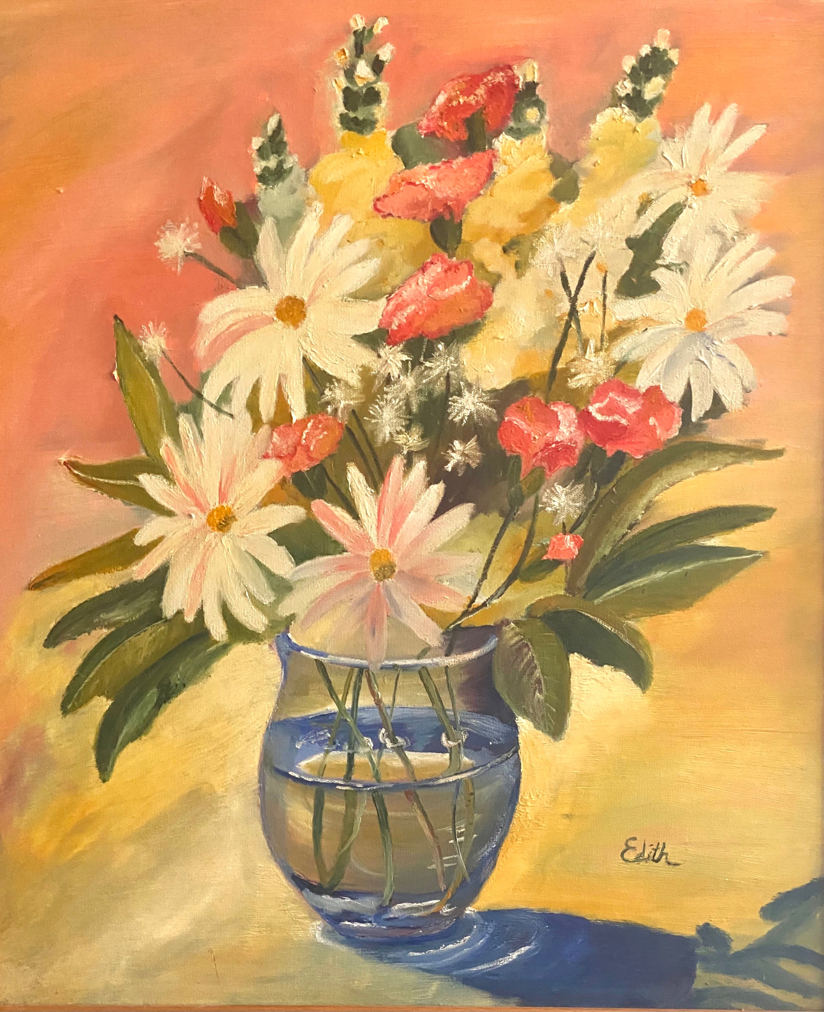 Glass Flower Vase Canvas Print